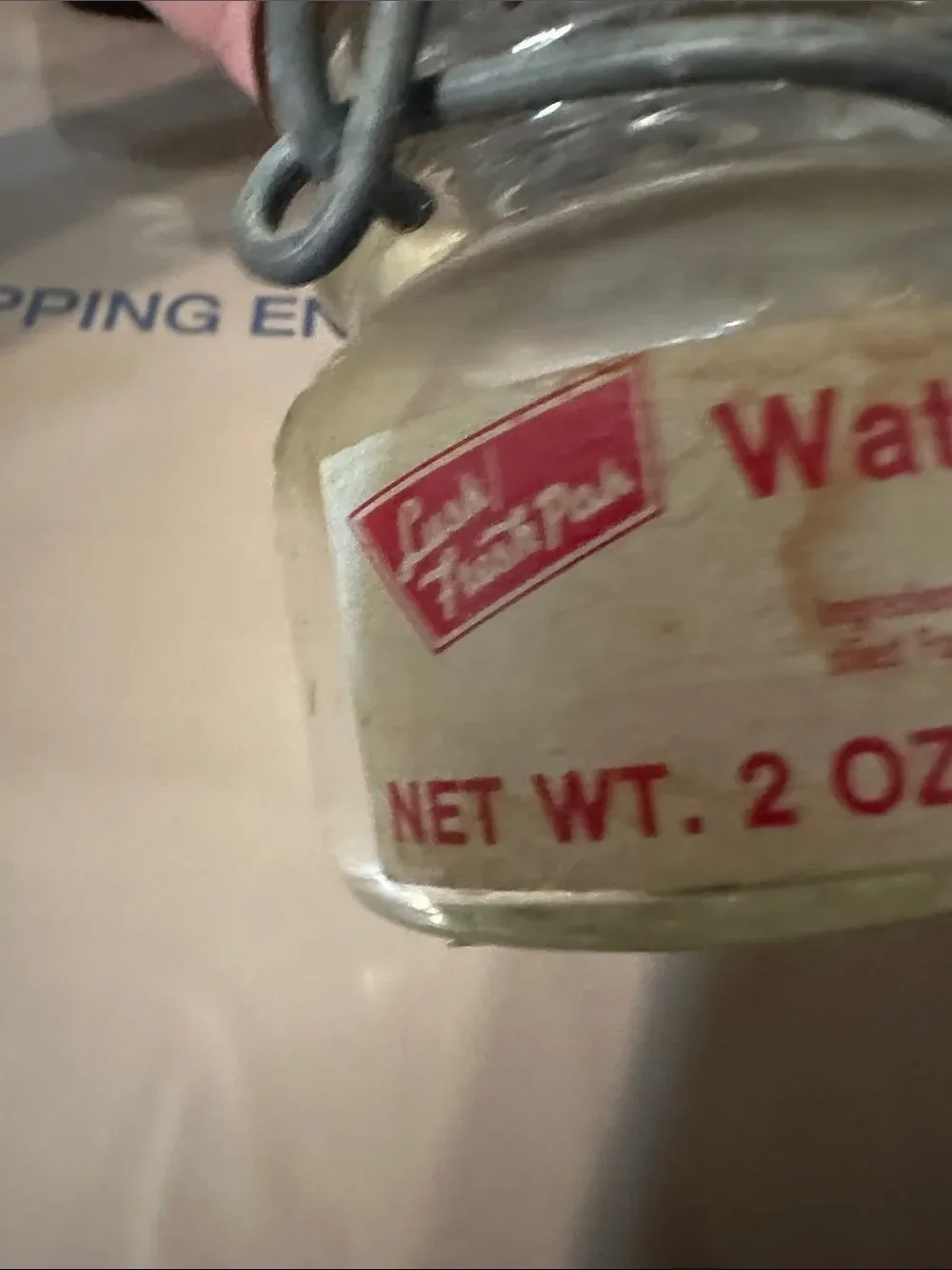 Vintage Lusk Fresh Pak Watermelon Lusters Candy Jar 1893 FP Wire Bail